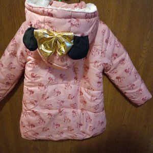 DISNEY MINNIE WINTER COAT WITH EARS. 4T